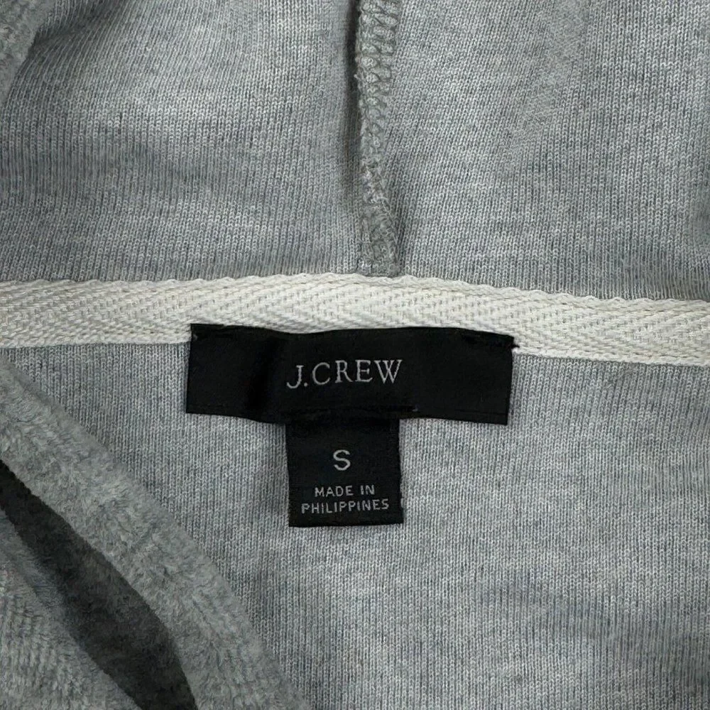 J. Crew Velour Pullover Hoodie Gray